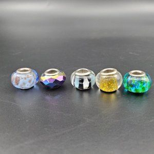 Unmarked Glass Charm Bracelet Beads